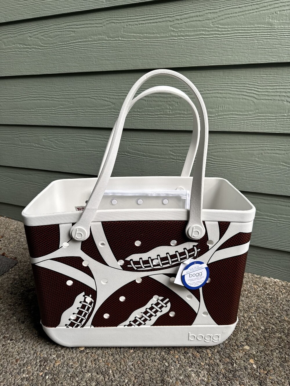 19" Bogg Bag football‎ print Bogg Bag fair catch Bogg tote New with tags